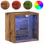 Flydende hylde med LED lys 2 stk. Brun 40 x 28,5 x 40 cm