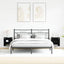 Flydende hylde med LED lys 2 stk. Sort 40 x 28,5 x 40 cm