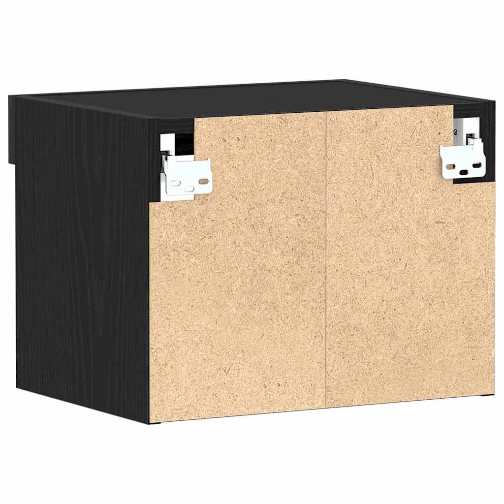 TV-møbelsæt 40 x 30 x 30 cm Sort eg Konstrueret træ
