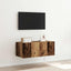 TV vægskab 80 x 35 x 31 cm Gammelt træ Konstrueret træ