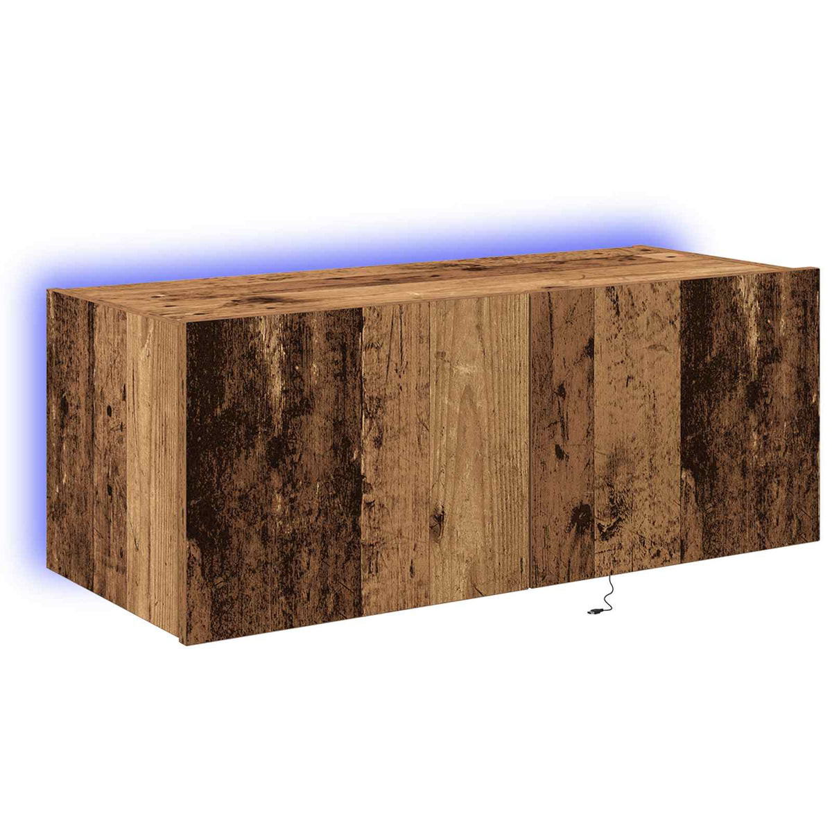 TV vægskab 80 x 35 x 31 cm Gammelt træ Konstrueret træ