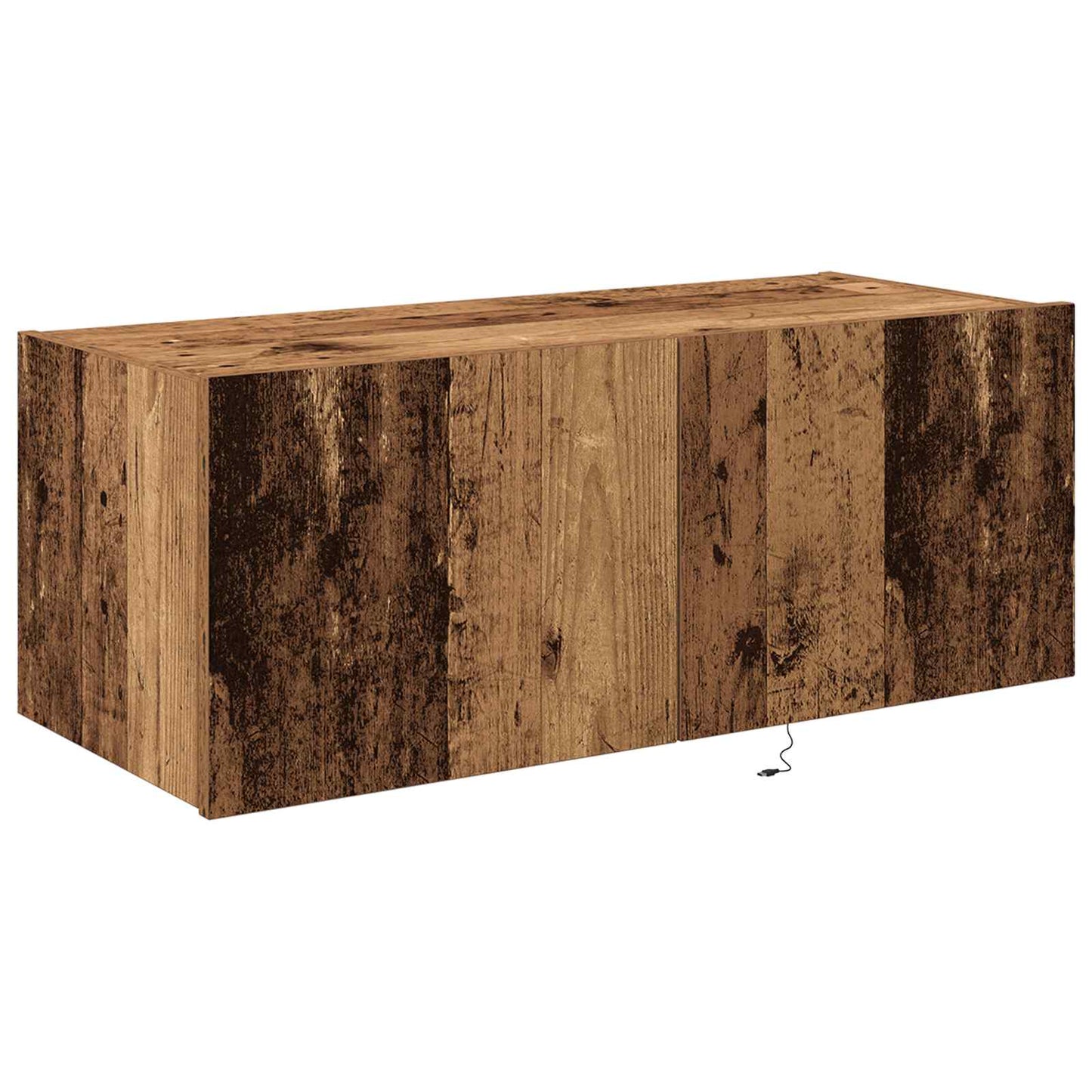TV vægskab 80 x 35 x 31 cm Gammelt træ Konstrueret træ