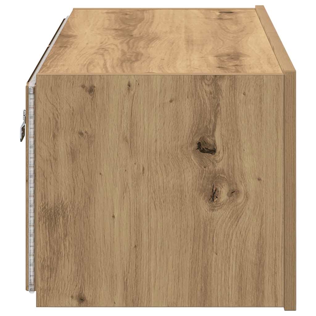 TV vægskab 80 x 35 x 31 cm Artisan Egetræ Konstrueret træ
