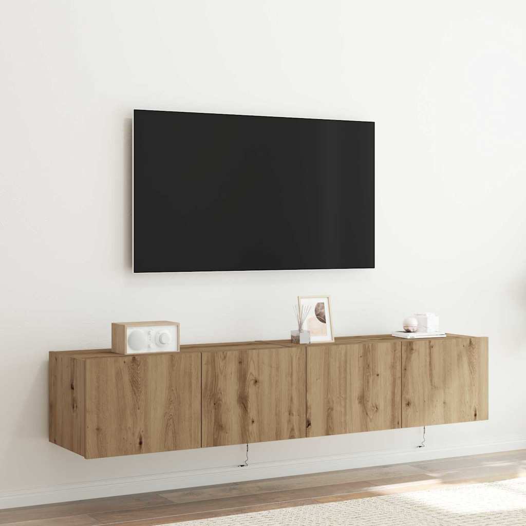 TV vægskab 2 stk. Artisan Egetræ Konstrueret træ