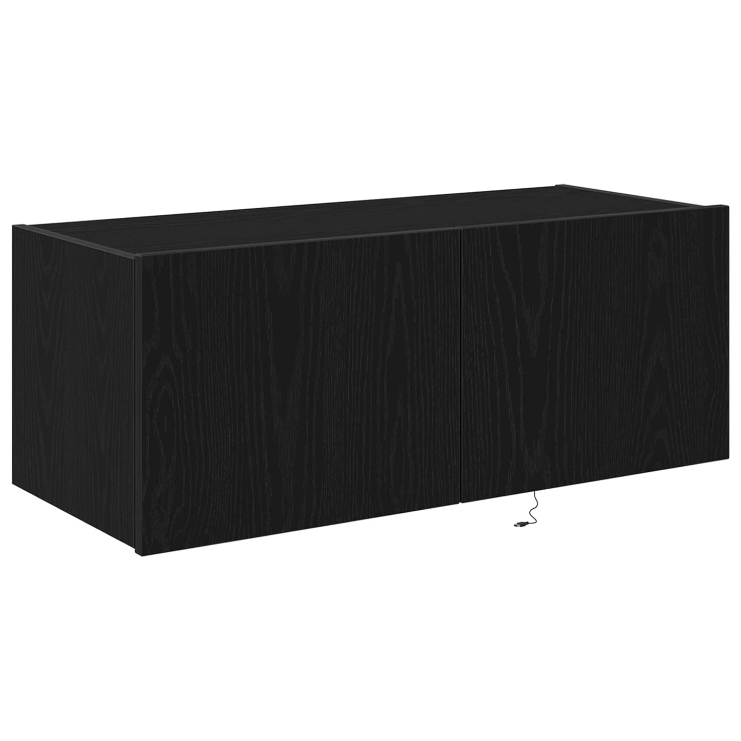 TV vægskab 80 x 35 x 31 cm Sort eg Konstrueret træ