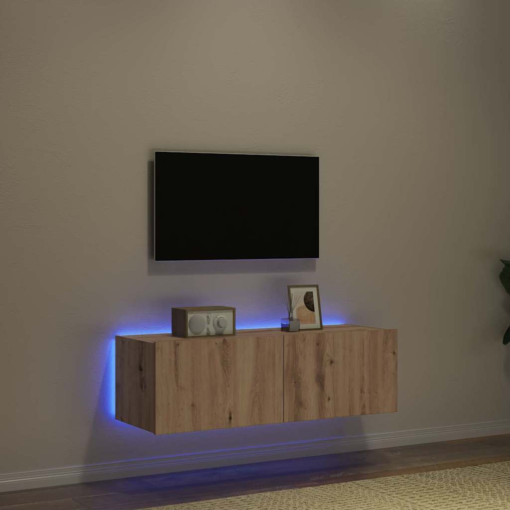 TV vægskab 100 x 35 x 31 cm Artisan Egetræ Konstrueret træ