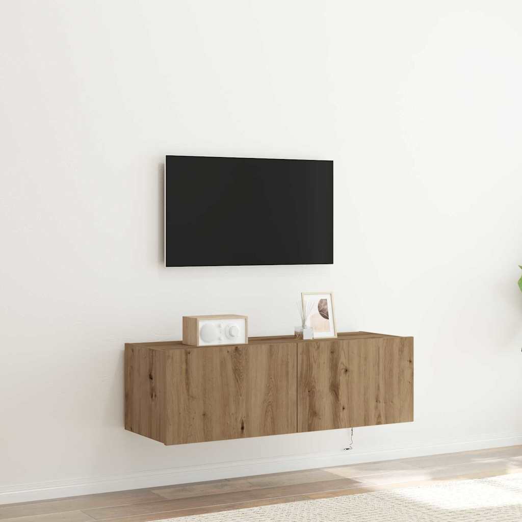 TV vægskab 100 x 35 x 31 cm Artisan Egetræ Konstrueret træ