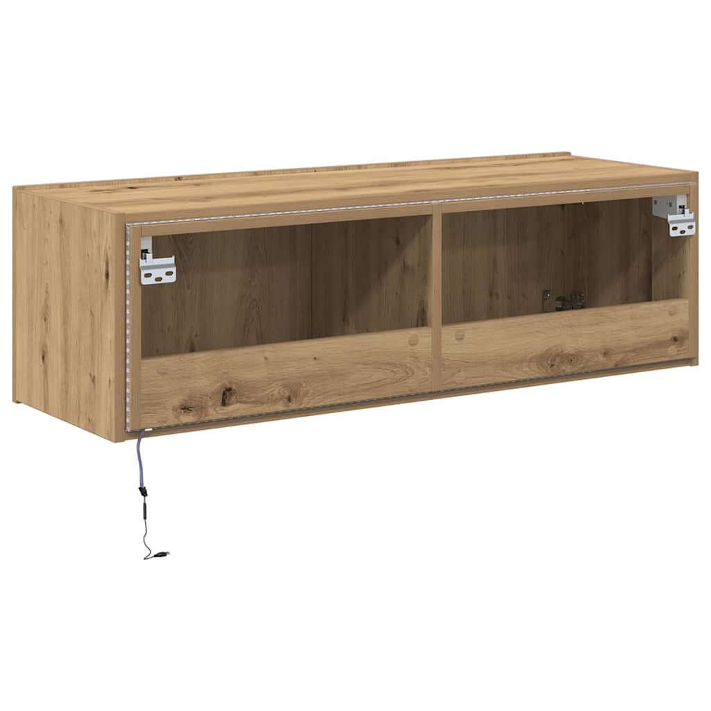 TV vægskab 100 x 35 x 31 cm Artisan Egetræ Konstrueret træ