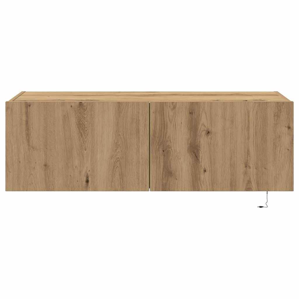 TV vægskab 100 x 35 x 31 cm Artisan Egetræ Konstrueret træ