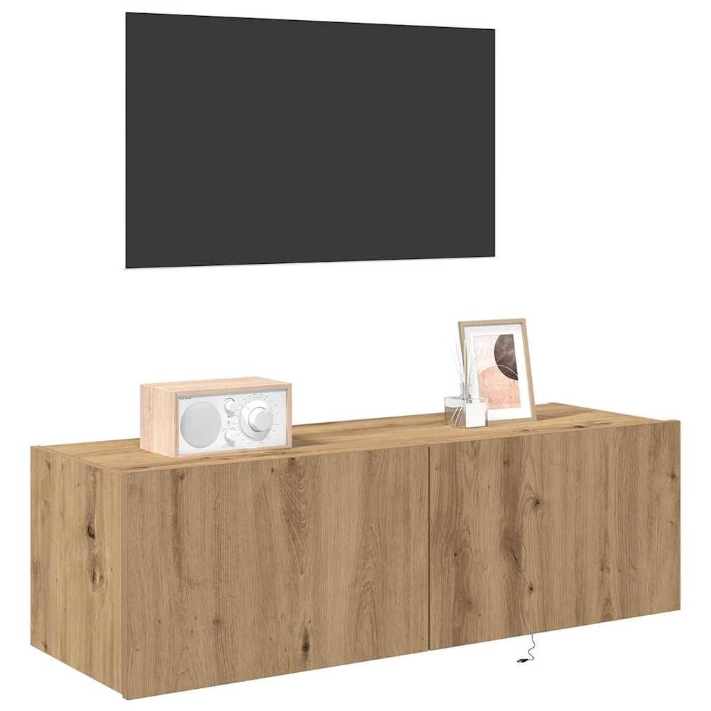 TV vægskab 100 x 35 x 31 cm Artisan Egetræ Konstrueret træ