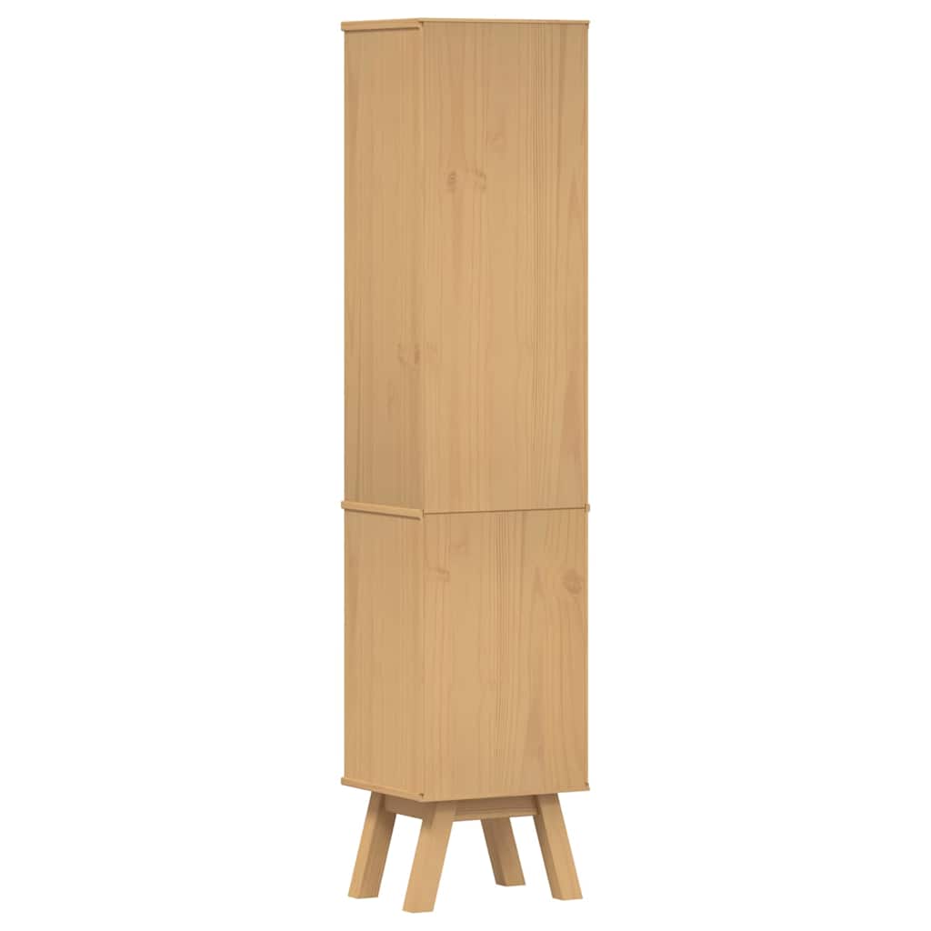 Badeværelsesskab Olden Brun 35 x 30 x 159 cm Massivt fyrretræ