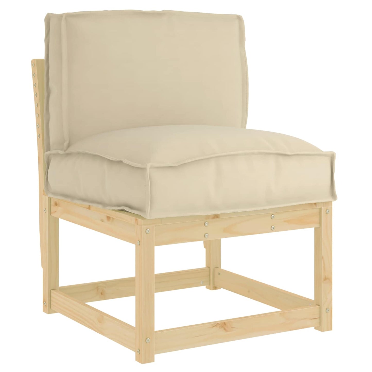 Pude Beige 50 x 40 x 12 cm Oxford stof