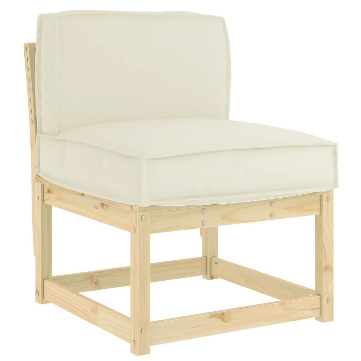 Pude Creme 60 x 40 x 12 cm Oxford stof