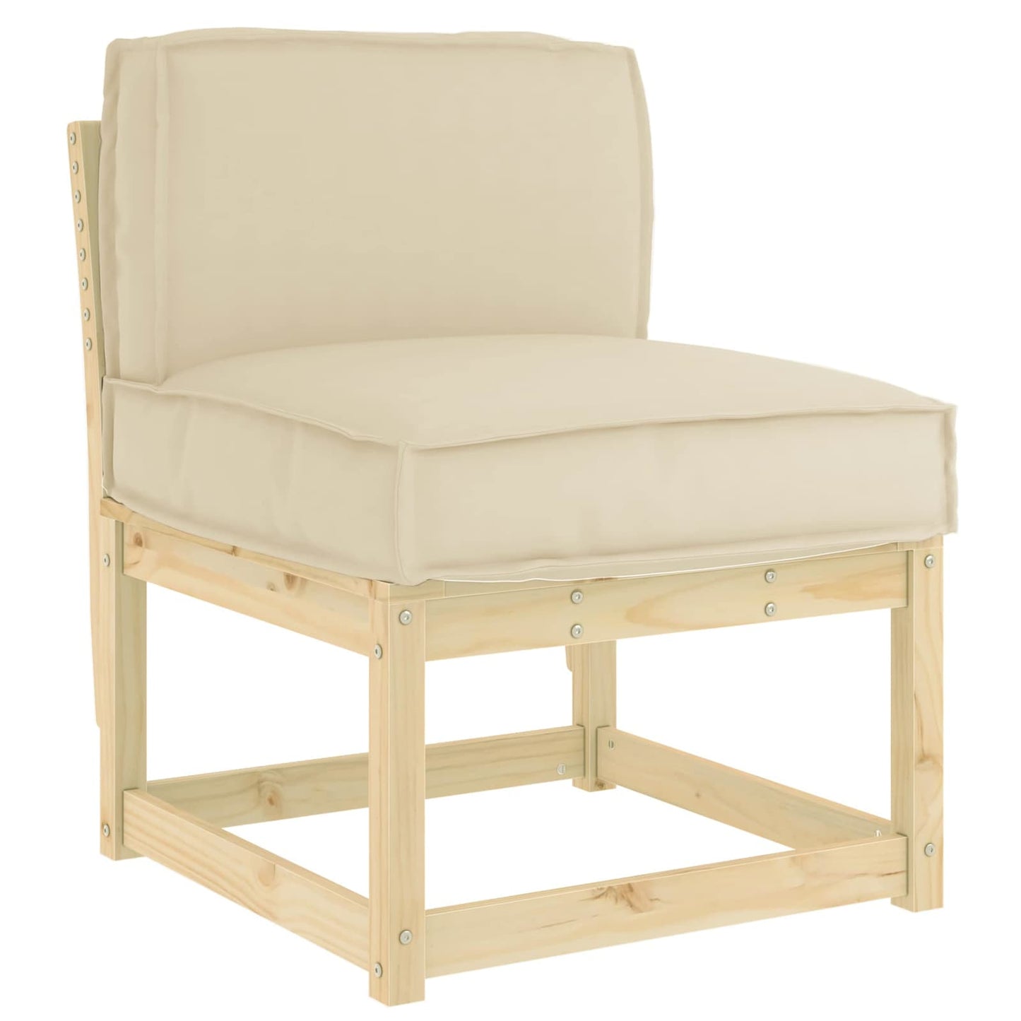Pude Beige 60 x 40 x 12 cm Oxford stof