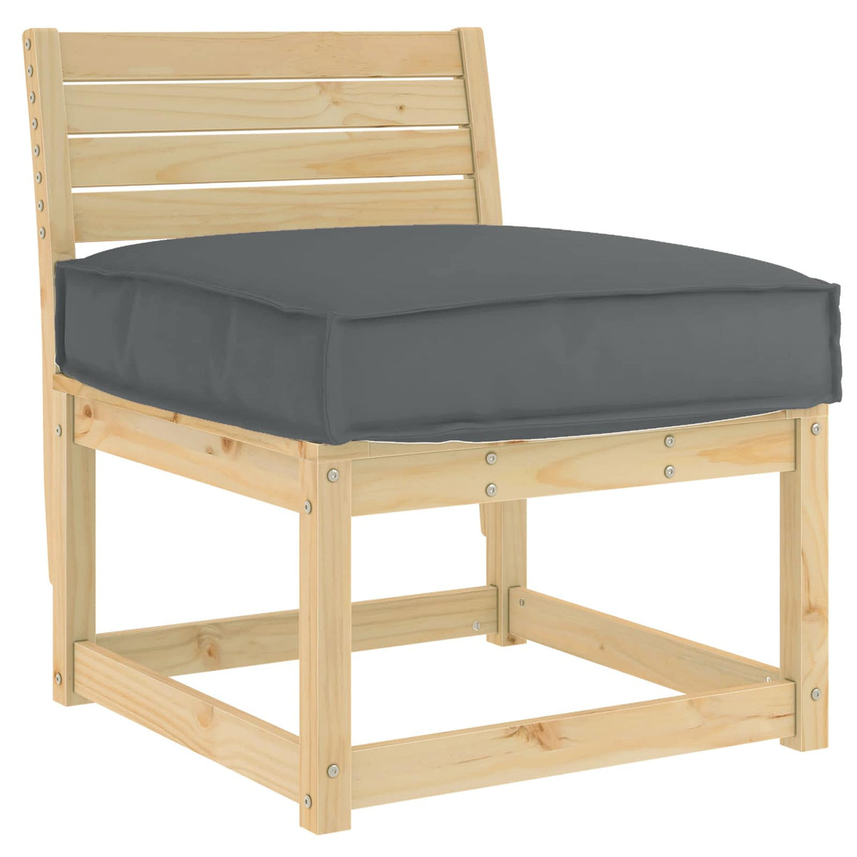 Pude Oxford stof Antracit 60 x 60 x 12 cm