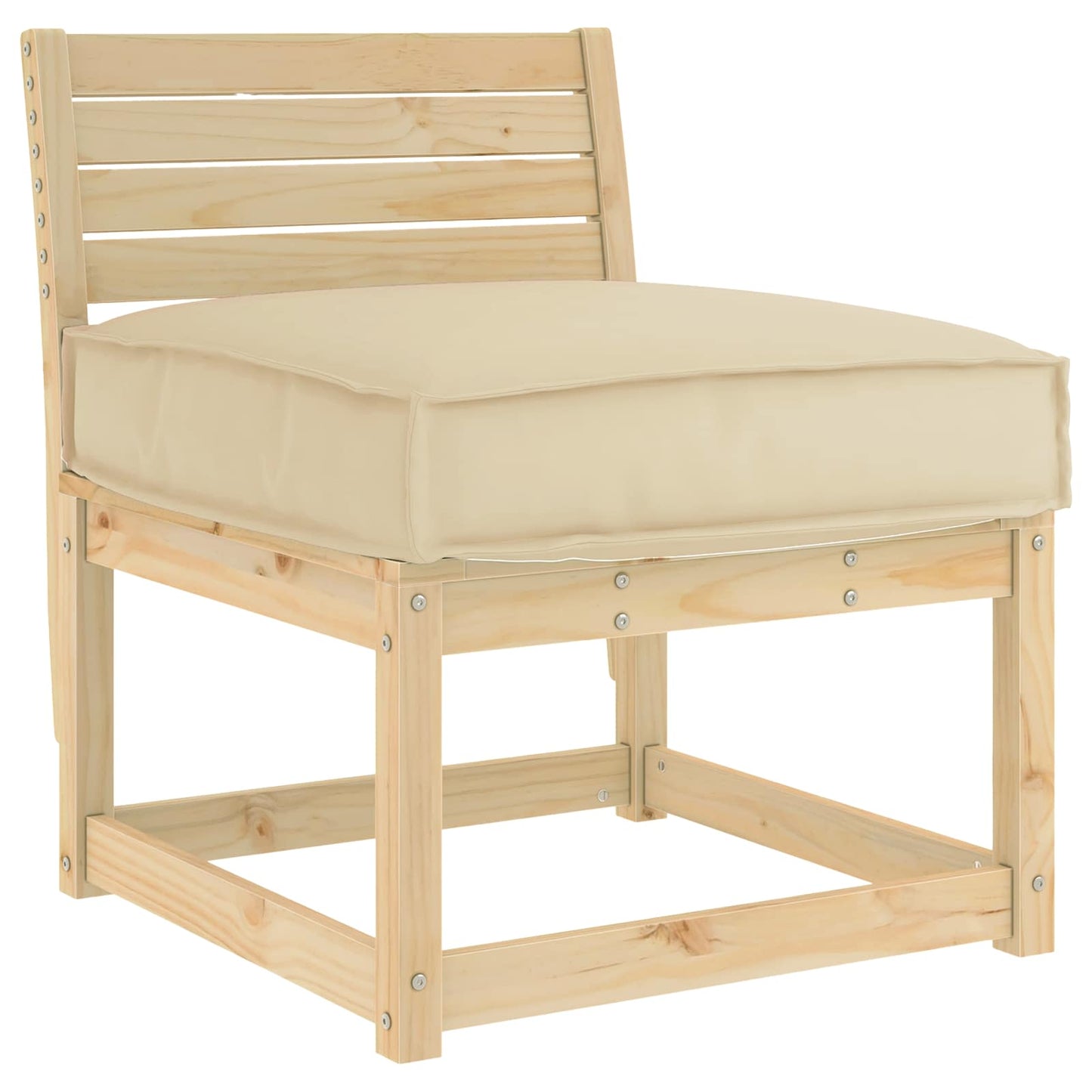 Pude Oxford stof Beige 60 x 60 x 12 cm