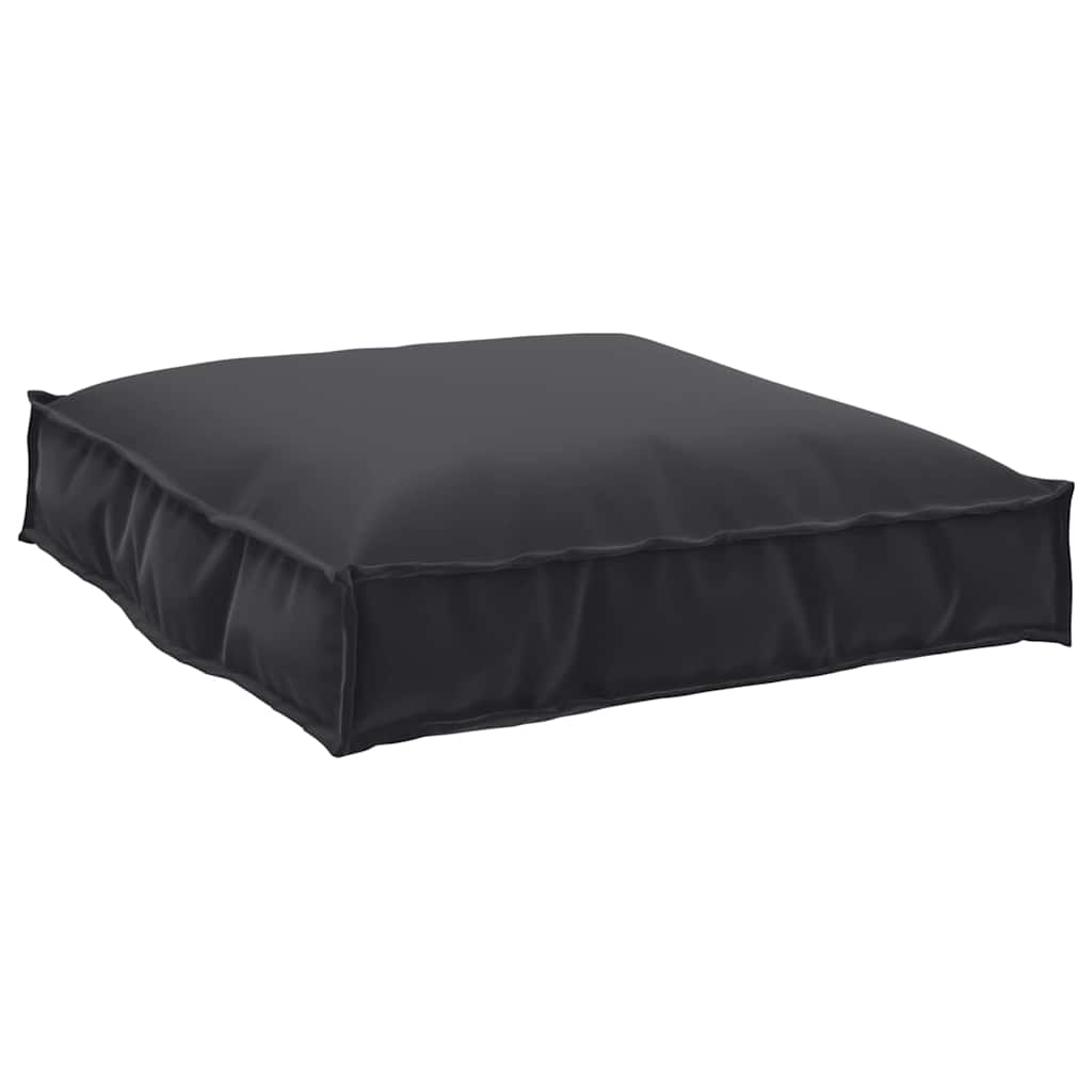 Pude Oxford stof Sort 70 x 70 x 12 cm