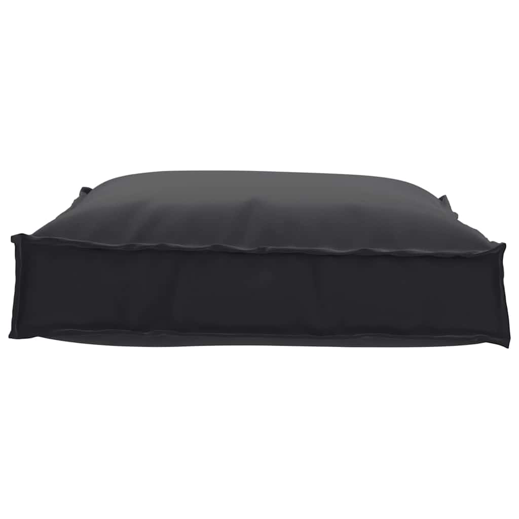 Pude Oxford stof Sort 70 x 70 x 12 cm