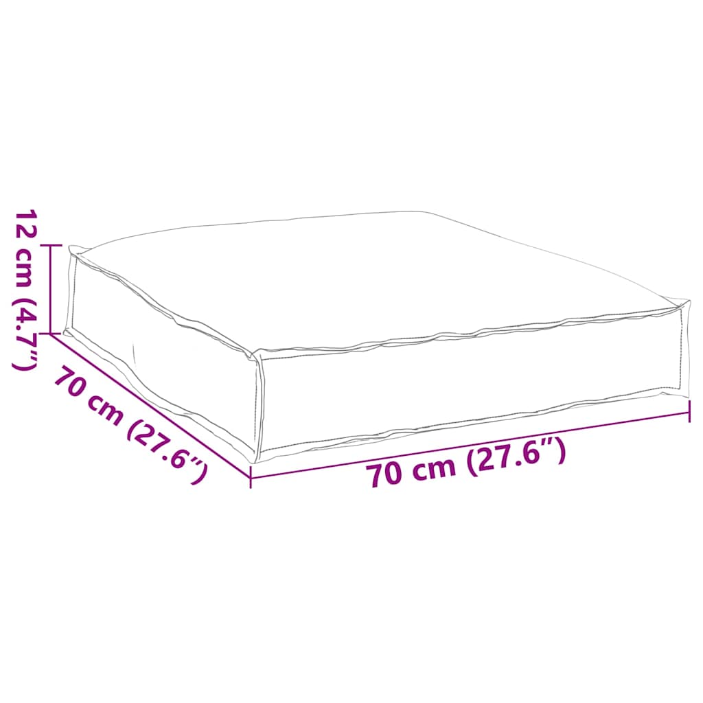Pude Oxford stof Flerfarvet 70 x 70 x 12 cm
