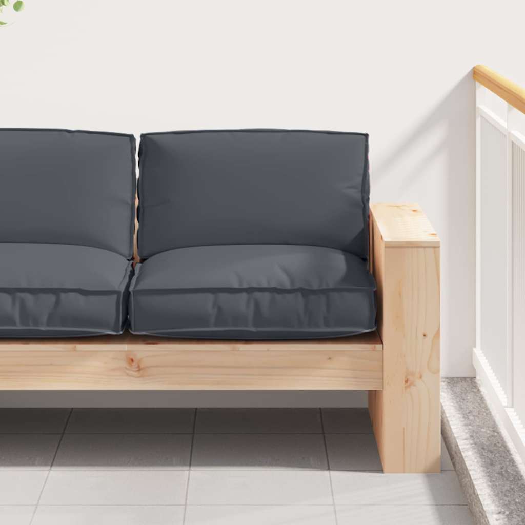 Pude Oxford stof Antracit 80 x 80 x 12 cm
