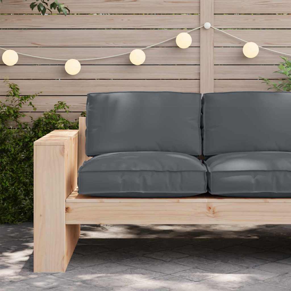 Pude Oxford stof Antracit 80 x 80 x 12 cm
