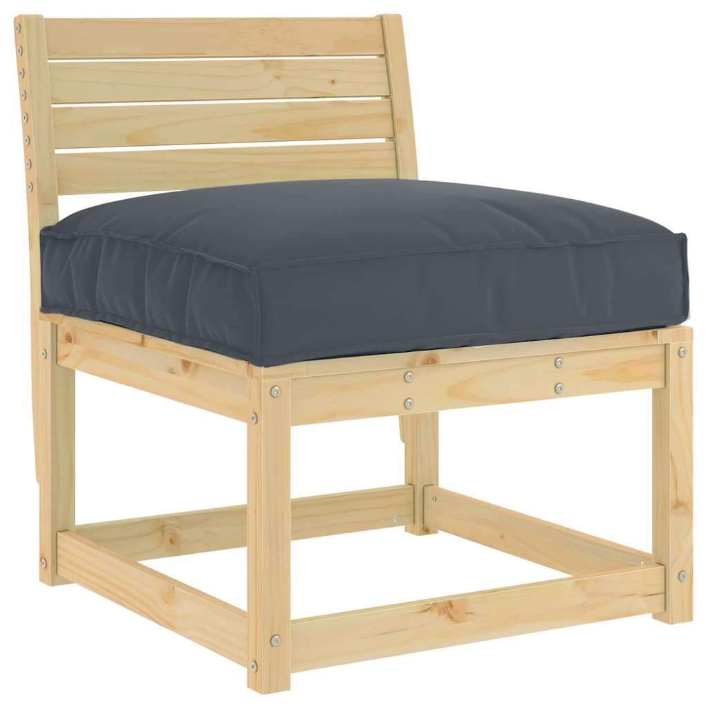 Pude Oxford stof Antracit 80 x 80 x 12 cm
