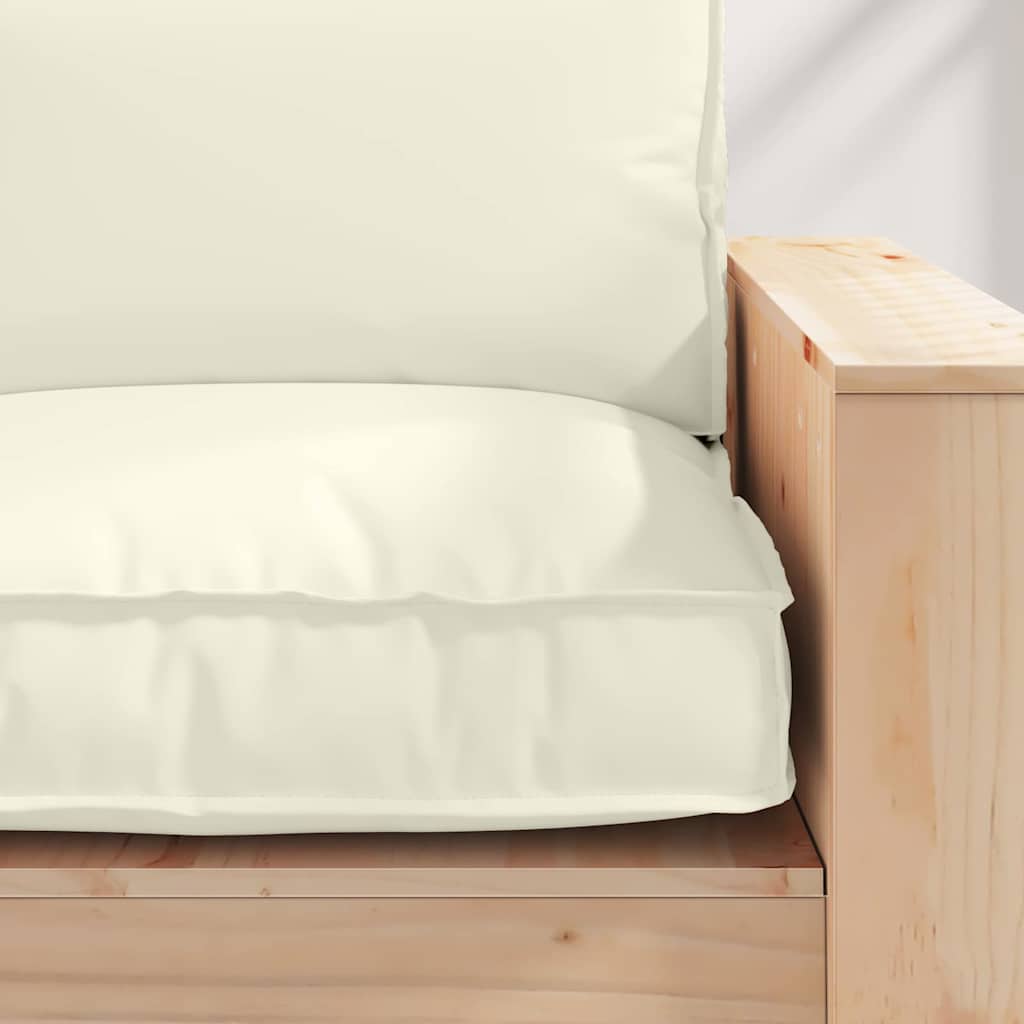 Pude Oxford stof Creme 80 x 80 x 12 cm