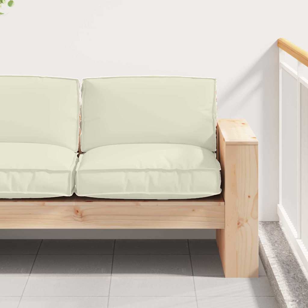 Pude Oxford stof Creme 80 x 80 x 12 cm