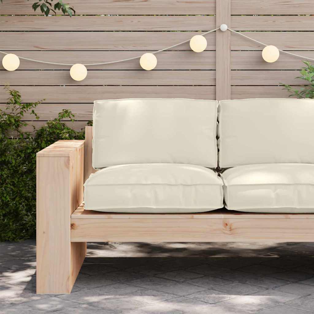 Pude Oxford stof Creme 80 x 80 x 12 cm