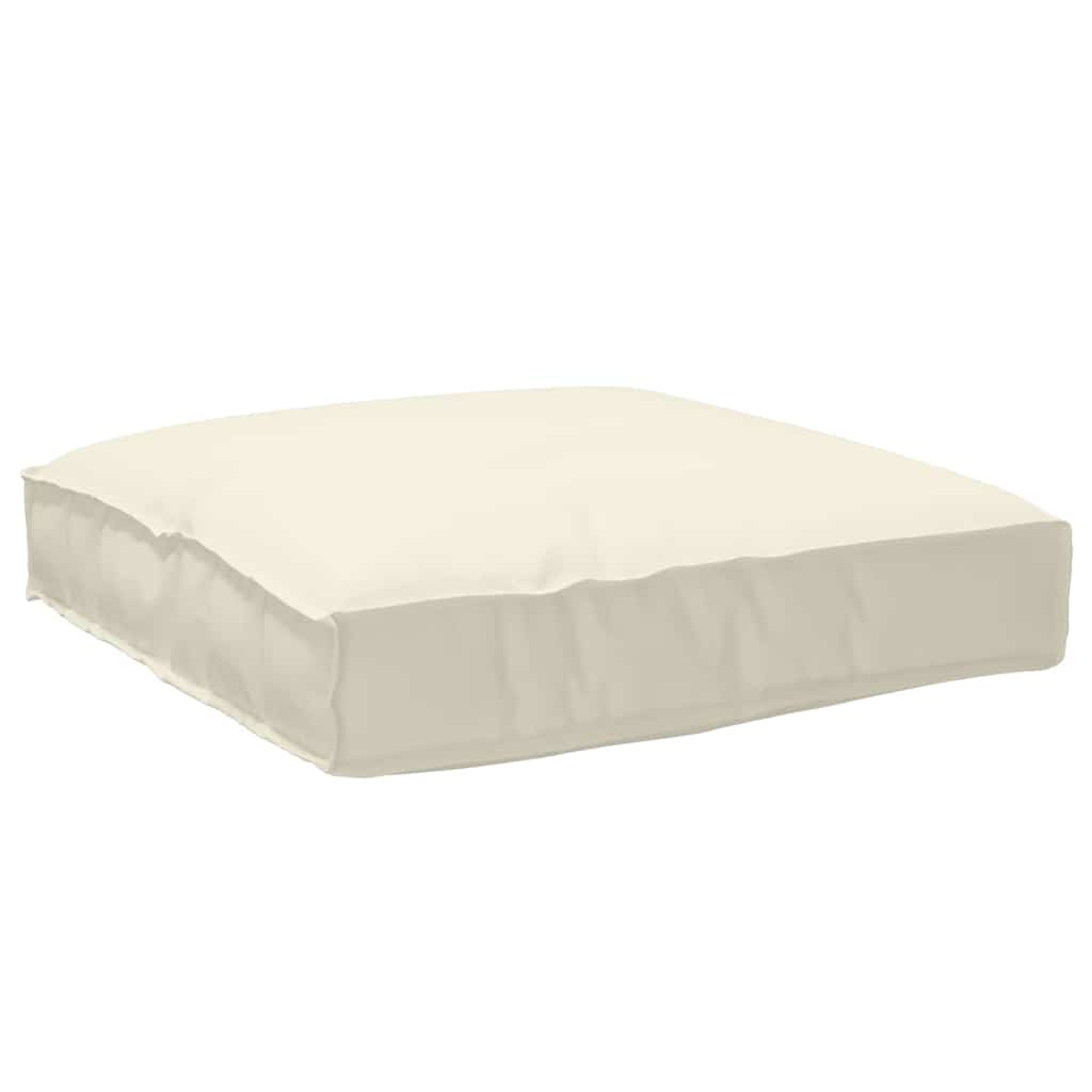 Pude Oxford stof Creme 80 x 80 x 12 cm