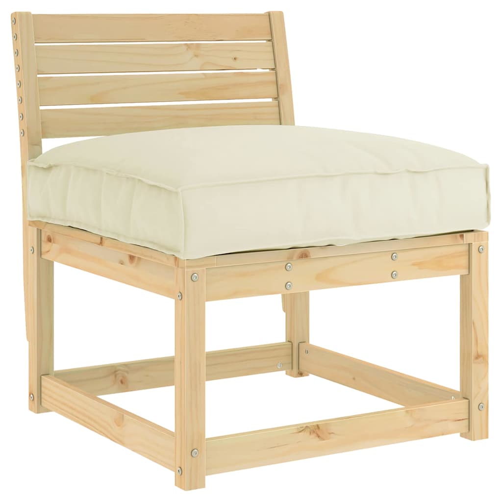 Pude Oxford stof Creme 80 x 80 x 12 cm