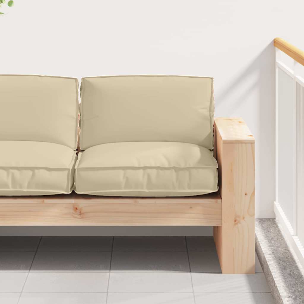 Pude Oxford stof Beige 80 x 80 x 12 cm