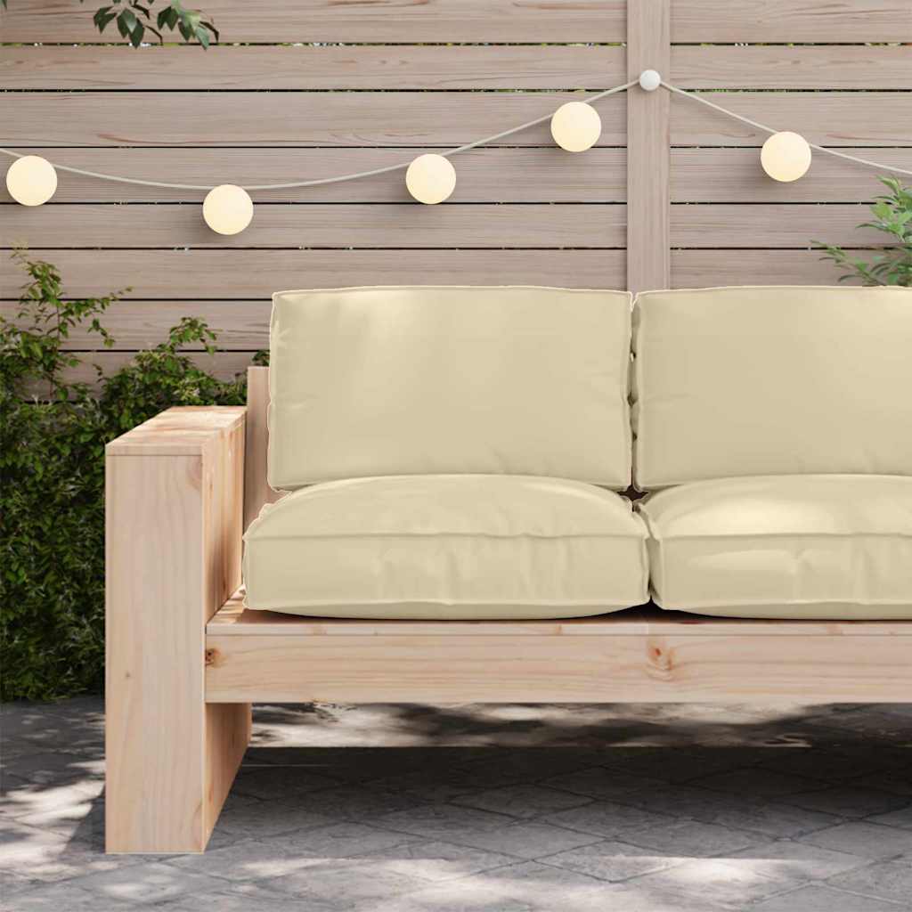 Pude Oxford stof Beige 80 x 80 x 12 cm