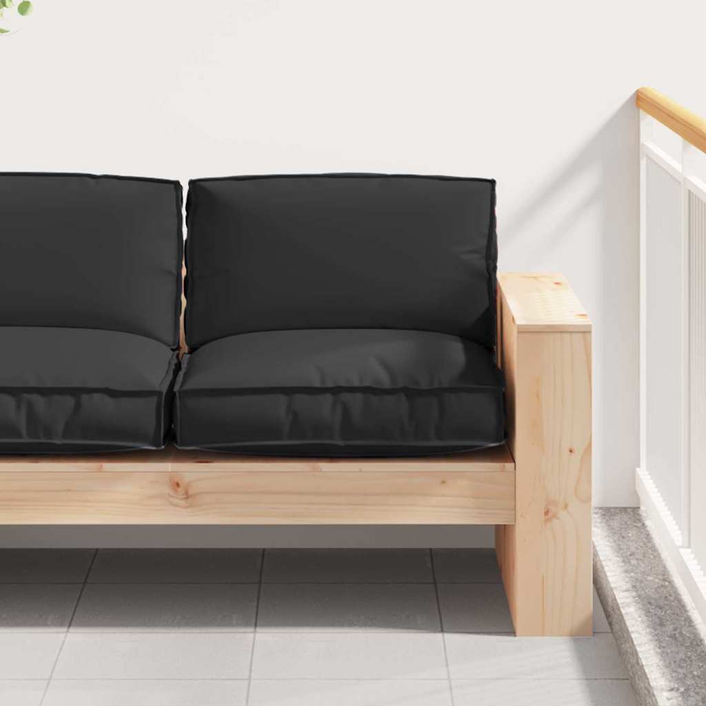 Pude Oxford stof Sort 80 x 80 x 12 cm