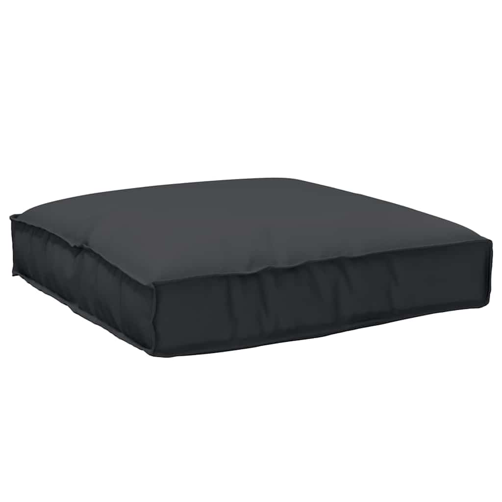 Pude Oxford stof Sort 80 x 80 x 12 cm