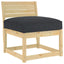 Pude Oxford stof Sort 80 x 80 x 12 cm