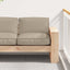 Pude Oxford stof Gråbrun 80 x 80 x 12 cm