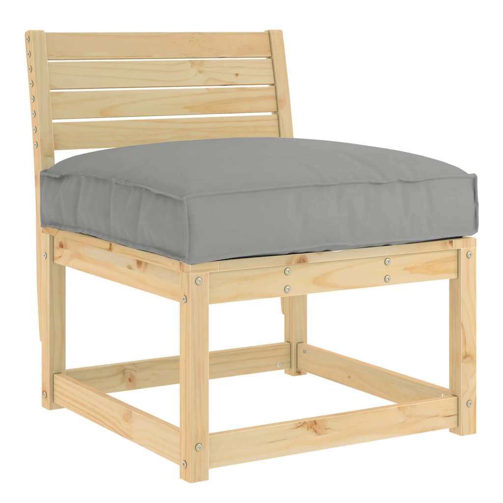 Pude Oxford stof Gråbrun 80 x 80 x 12 cm