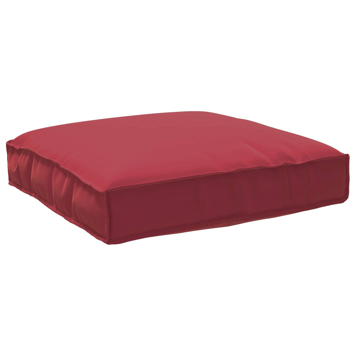 Pude Oxford stof Vinrød 80 x 80 x 12 cm