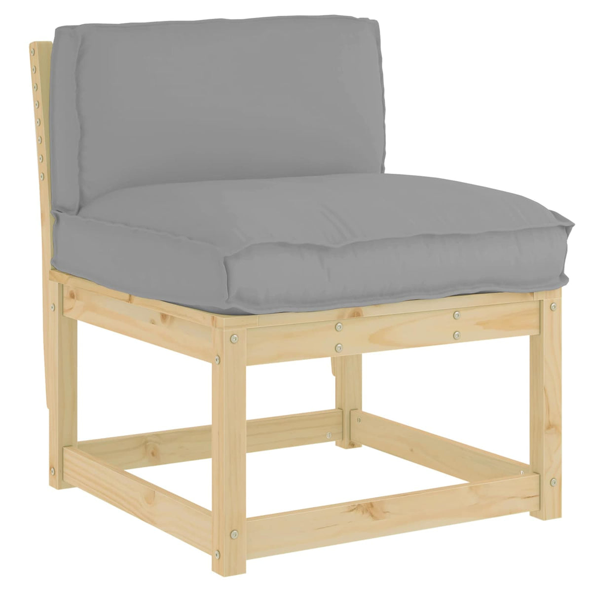 Pude Oxford stof Grå 70 x 40 x 12 cm