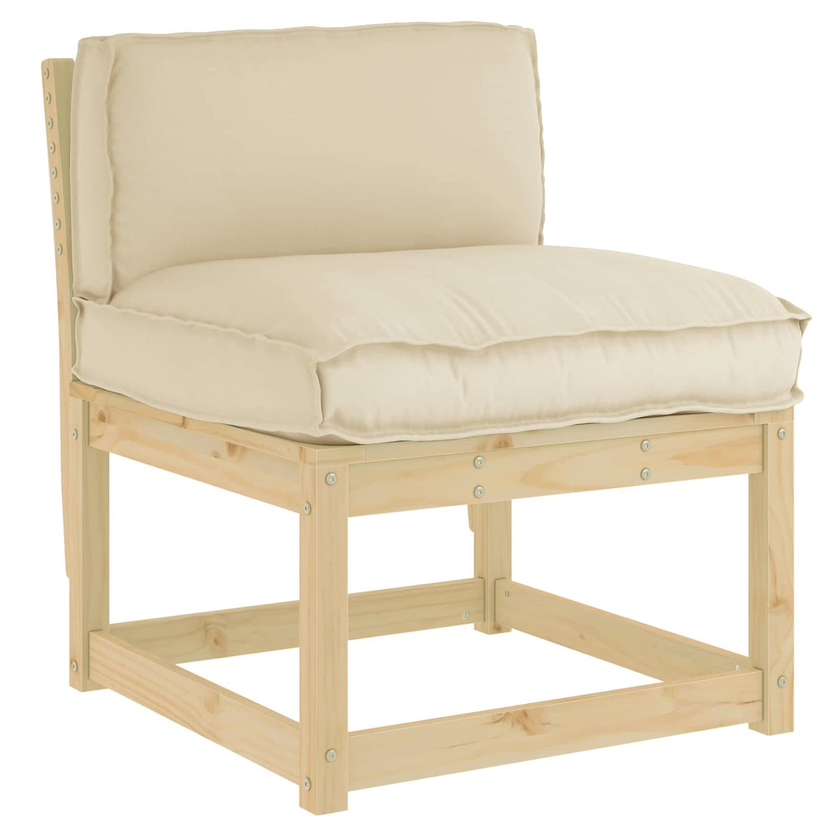 Pude Oxford stof Beige 70 x 40 x 12 cm