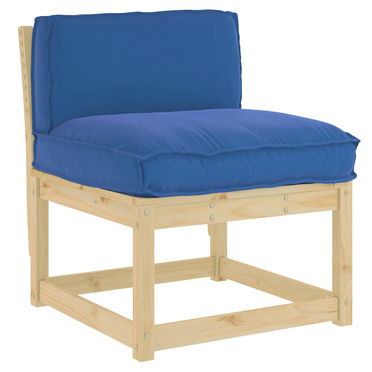 Pude Oxford stof Kongelig blå 70 x 40 x 12 cm