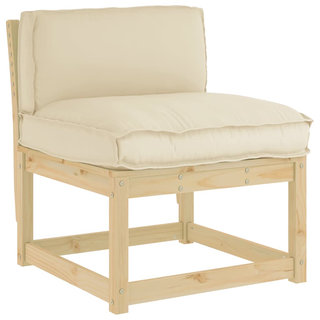 Pude Oxford stof Beige 80 x 40 x 12 cm