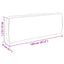 Pude Oxford stof Antracit 120 x 40 x 12 cm