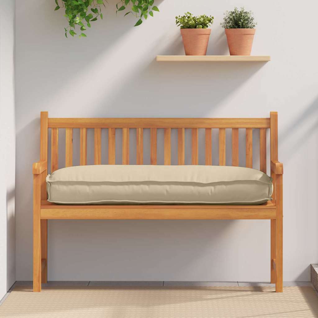 Pude Oxford stof Beige 120 x 50 x 12 cm