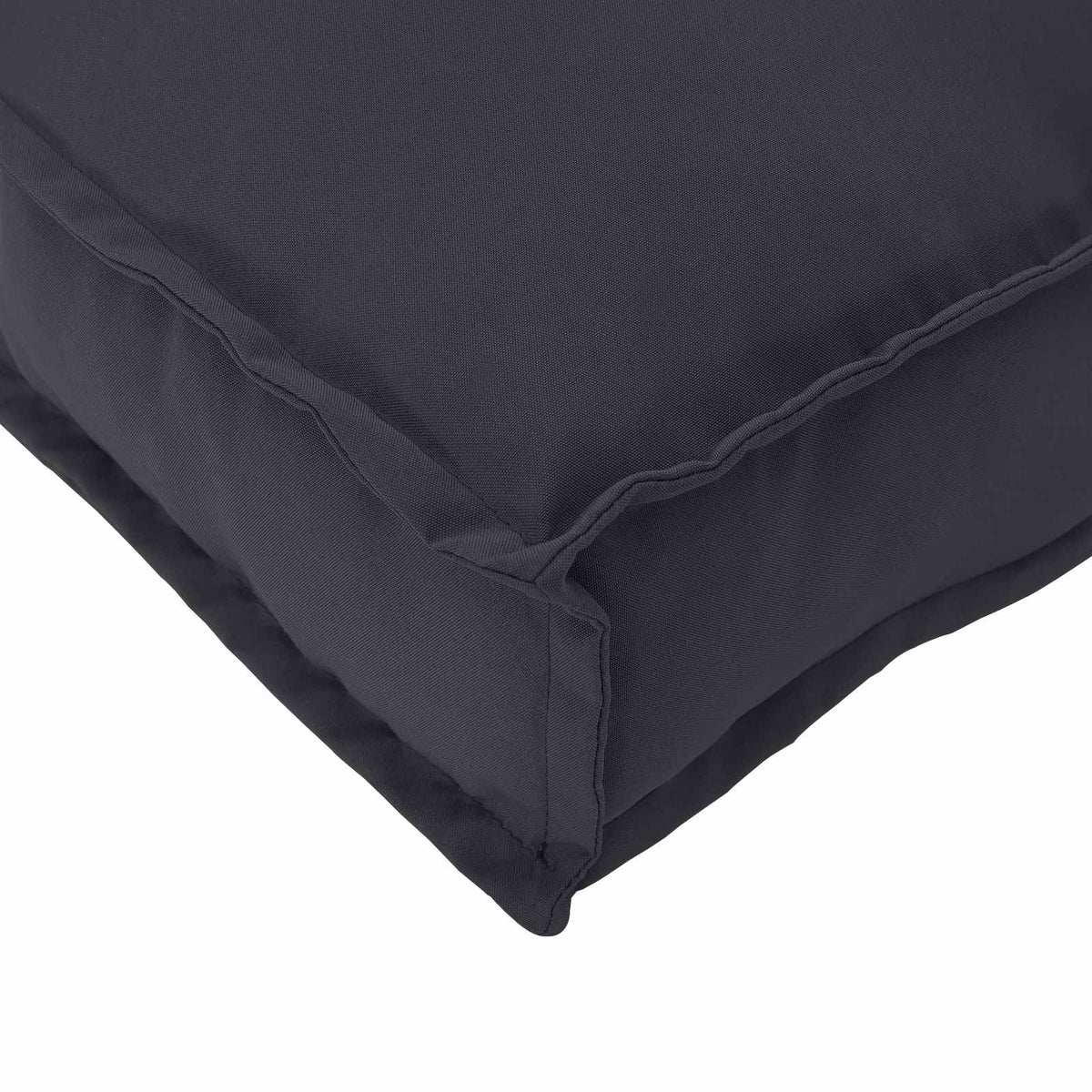 Pude Oxford stof Sort 120 x 80 x 12 cm