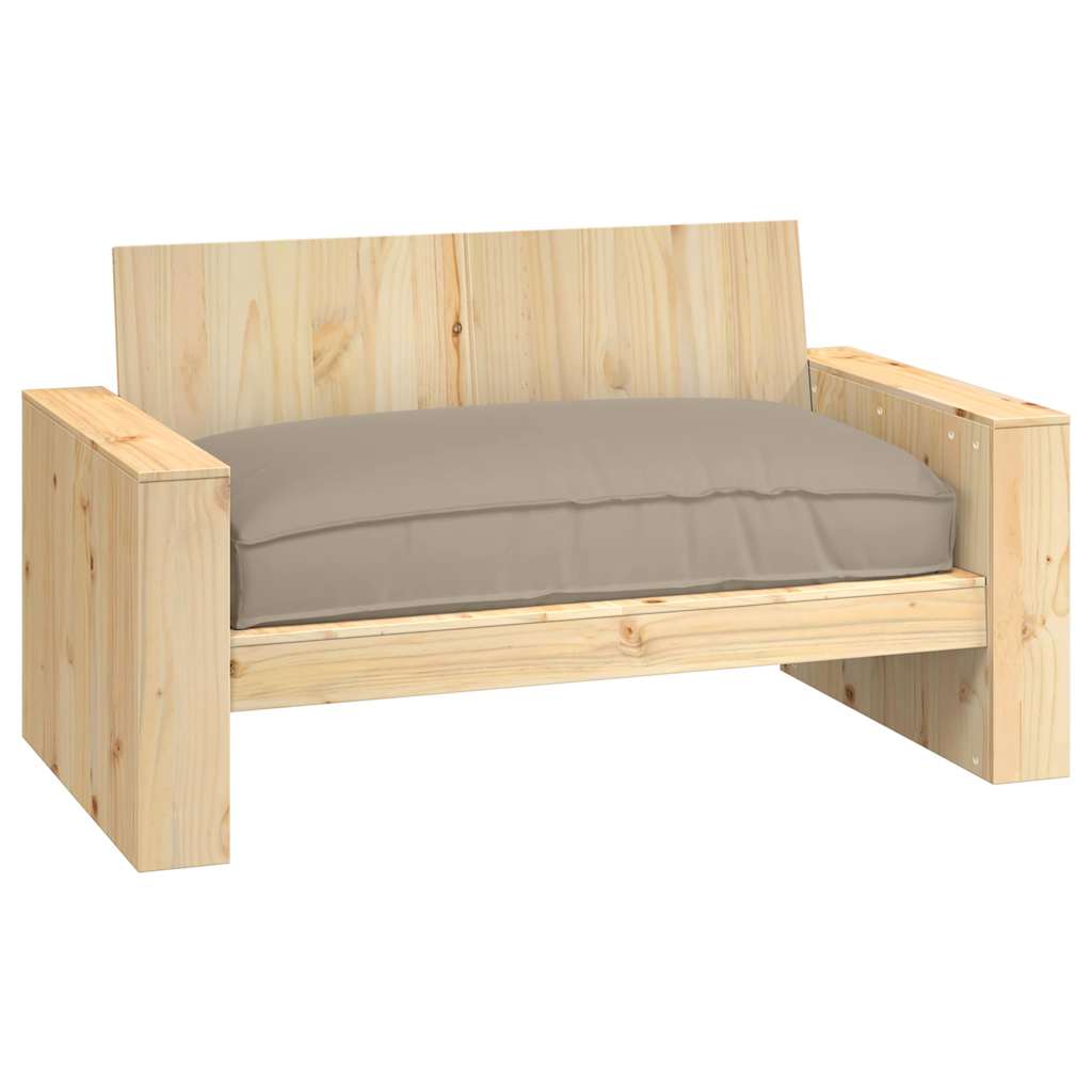 Pude Oxford stof Gråbrun 120 x 80 x 12 cm