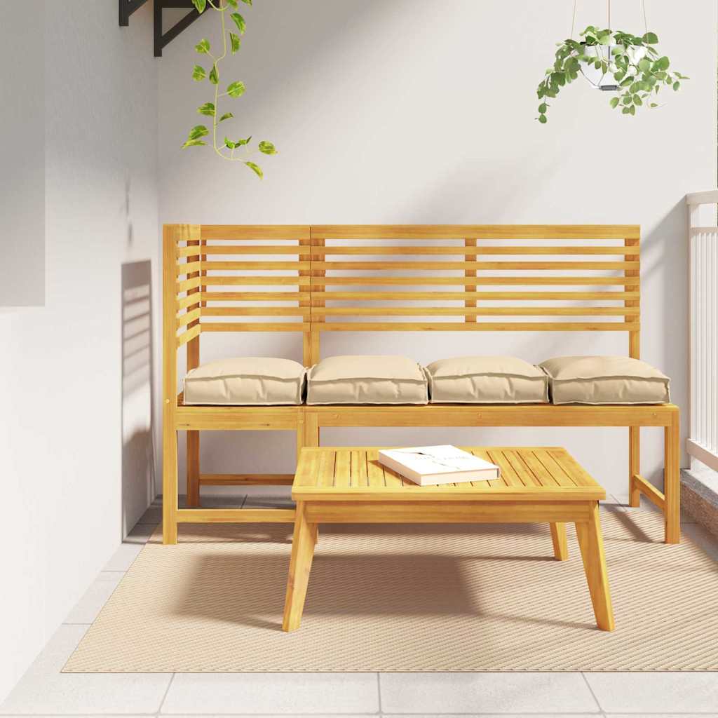 Pude 4 stk. Oxford stof Beige 40 x 40 x 8 cm
