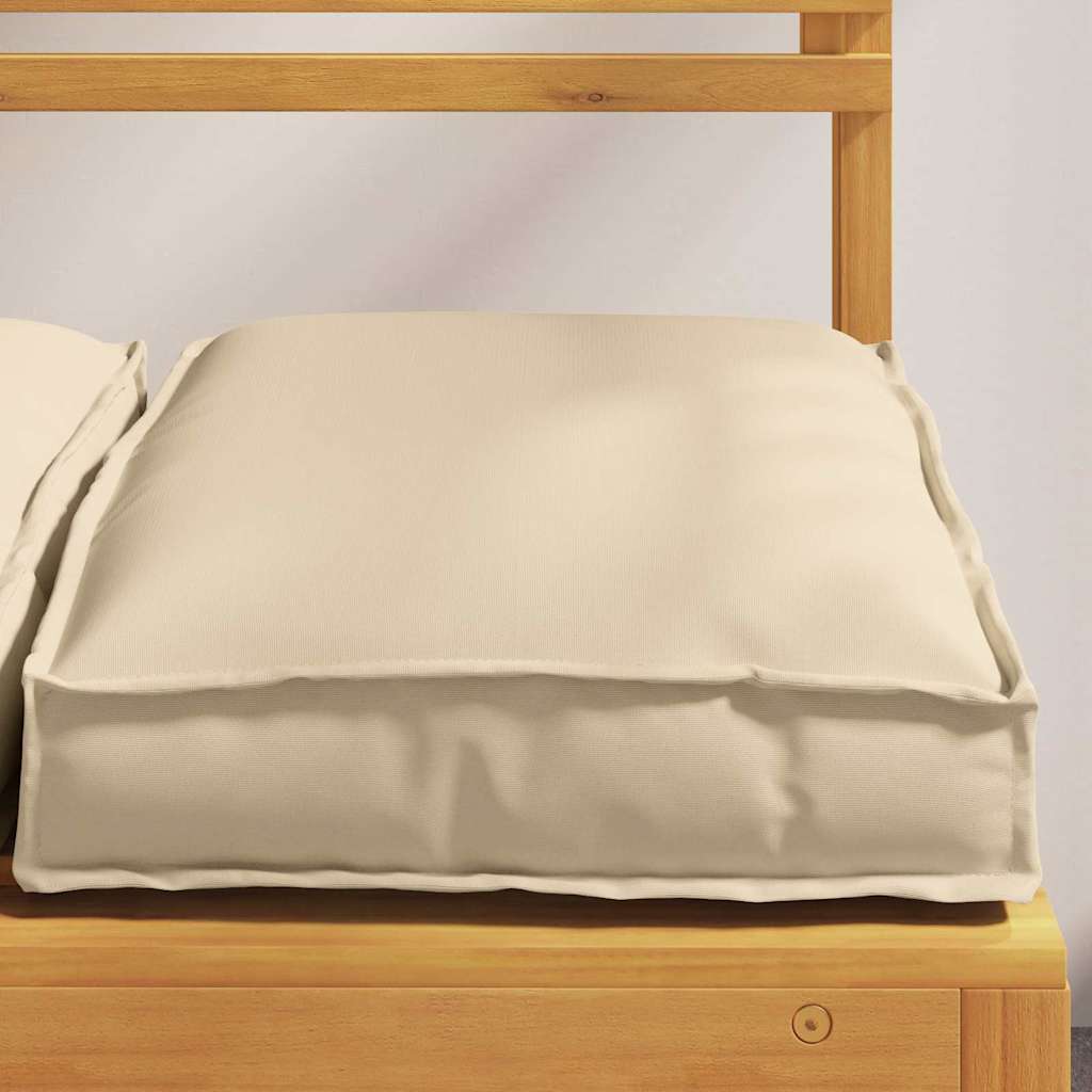 Pude 4 stk. Oxford stof Beige 40 x 40 x 8 cm
