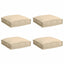 Pude 4 stk. Oxford stof Beige 40 x 40 x 8 cm